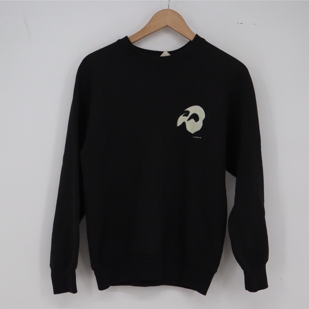Fruit of the Loom Sweatshirt Mens M Phantom of the Opera Black Graphic Excellent